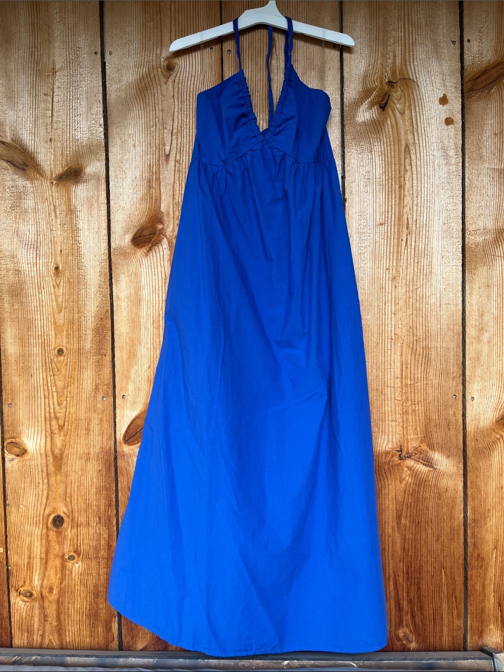 Universal Thread XS Cotton Royal Blue Halter Maxi Dress